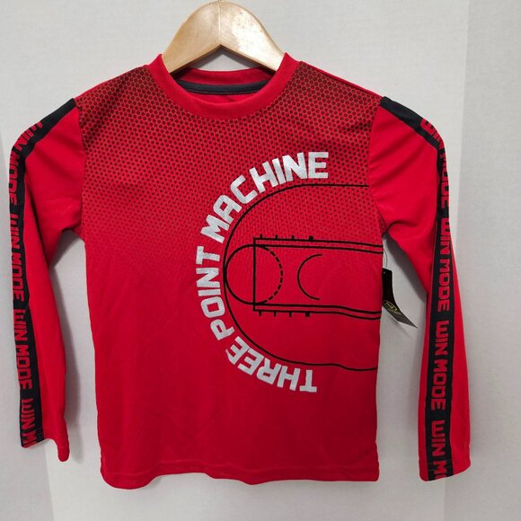 Athletic Works Long Sleeve Shirt Size Small Moisture Wicking Red Basketball NWT - Picture 1 of 6